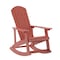 Flash Furniture Red Poly Resin Adirondack Style Rocking Chair JJ-C14705-RED-GG - alternate 5